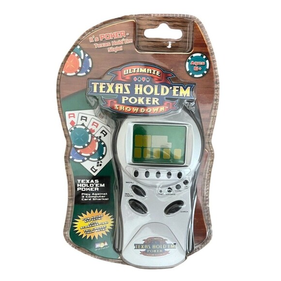 Texas Hold'Em Showdown Card Casino Game MGA Poker Electronic Handheld Ultimate - Picture 1 of 2